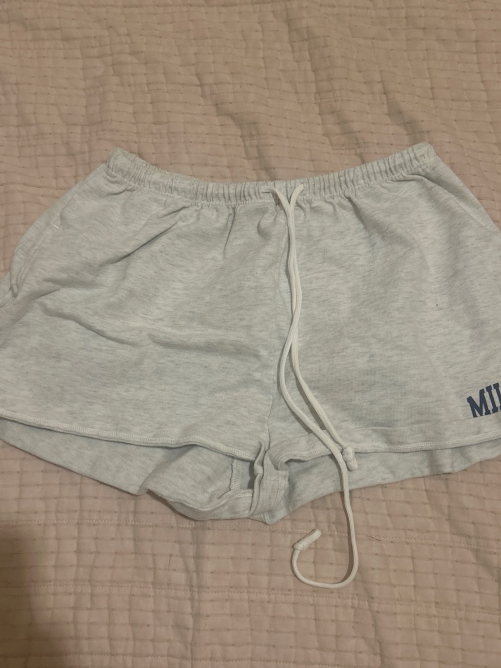Light Gray Women's Drawstring Lounge Shorts - BRANDY MELVILLE